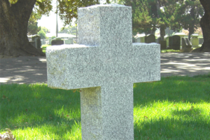Pearl White Cross Monument